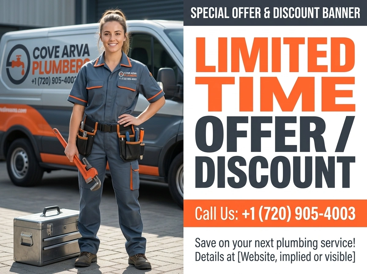 Special Offer Discount Banner Cove Arva Plumbing Arvada CO